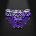 TITAN Crown Edition Women's Crystal Butterfly Sport Briefs — Electric Violet & Silver