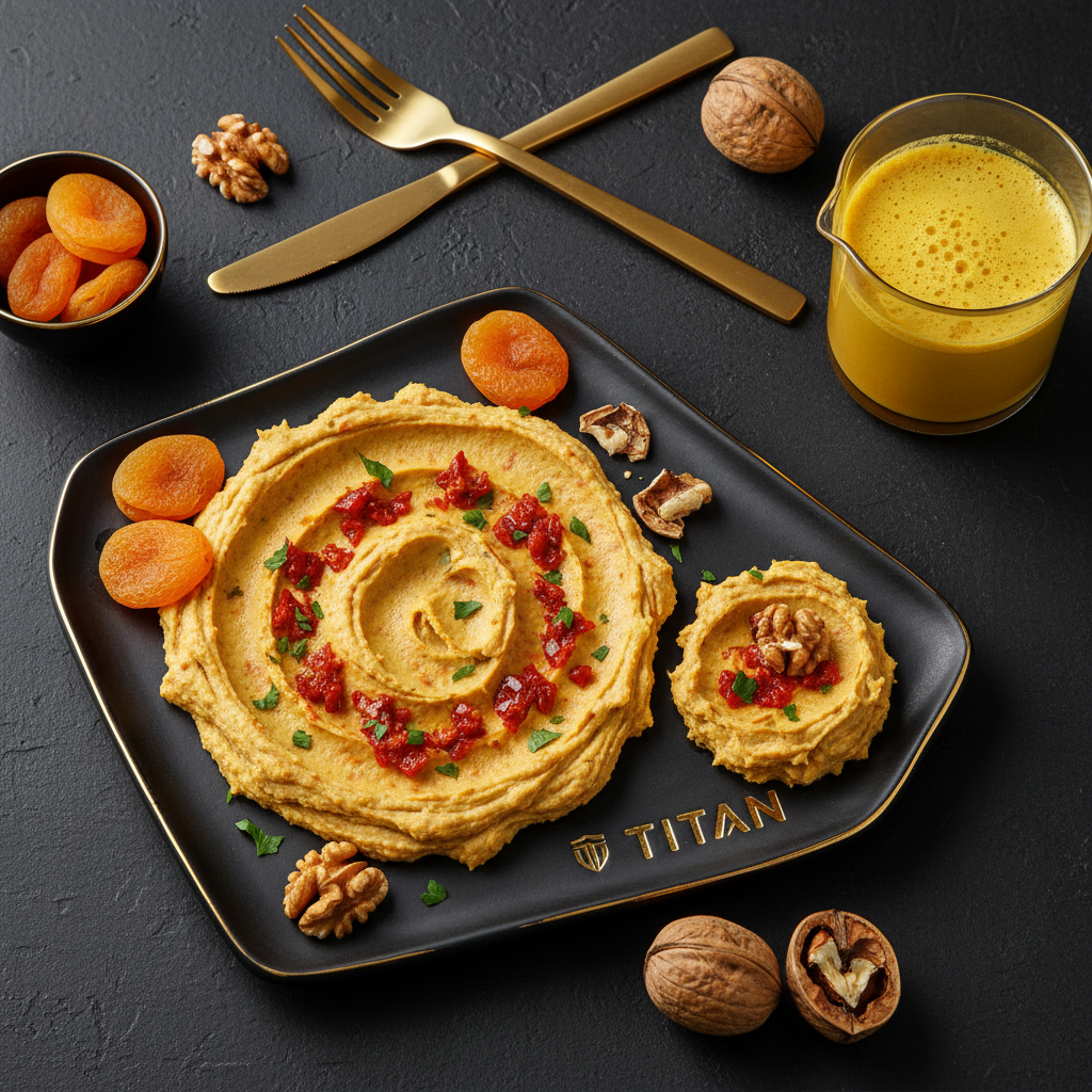 TITAN Uzbek Vegan Non Flatbread & Chickpea Spread Breakfast