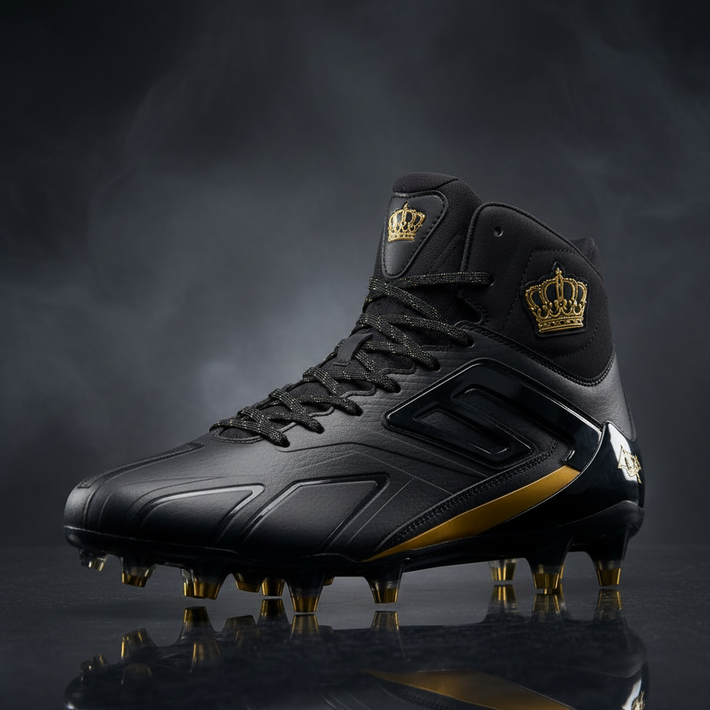 TITAN Football Cleat Midnight Black