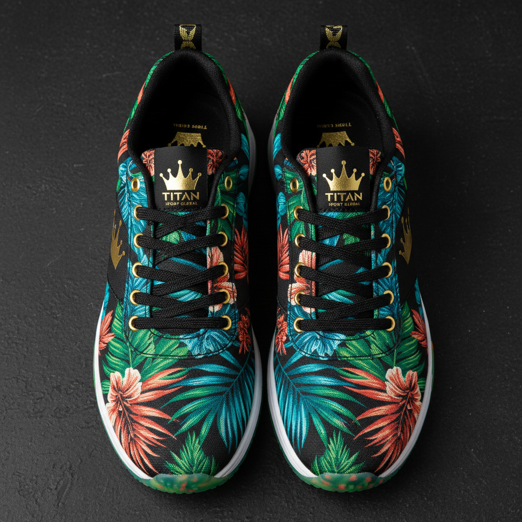 TITAN Women's Tropical Crown Lifestyle Sneakers flat lay