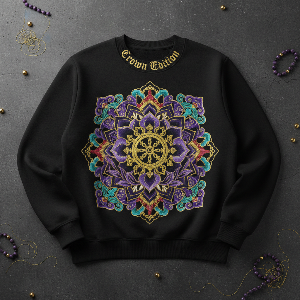 TITAN Women's Tibetan Lotus Mandala Crewneck — Dharma Edition