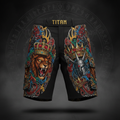 TITAN Men's Cargo Shorts - Crown Edition tattoo-style artwork