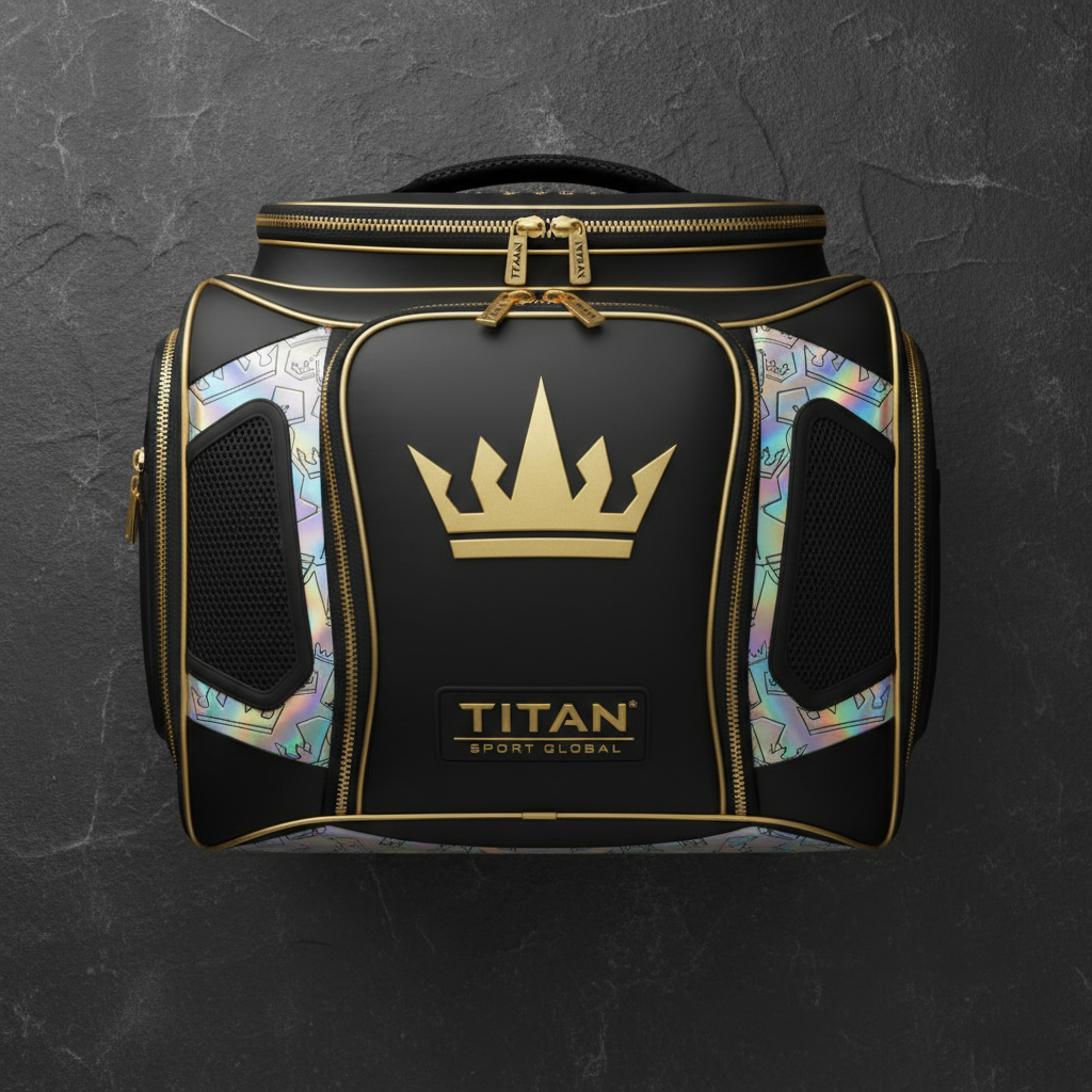 TITAN Crown Edition Baseball Helmet Bag Matte Black Gold