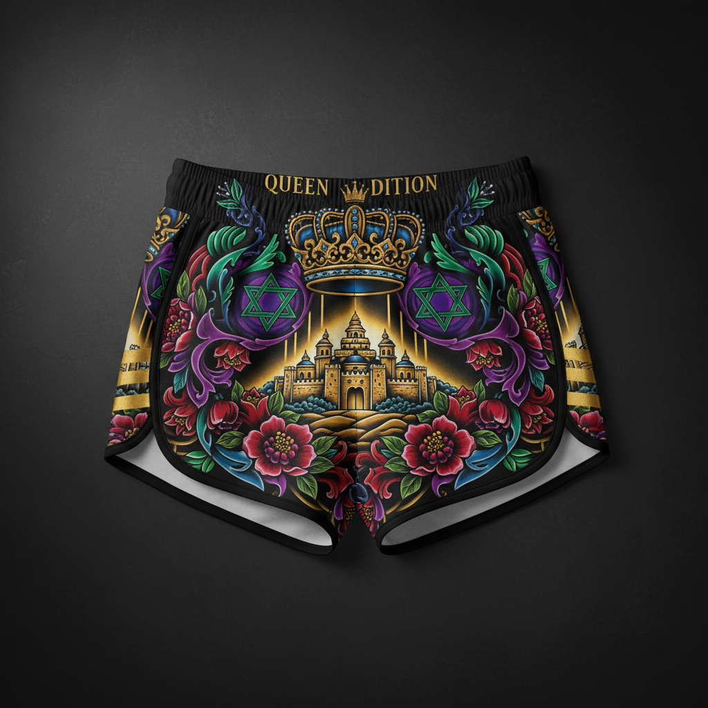 Daughter Of Zion Women's Shorts — TITAN Crown Edition tattoo artwork