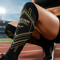 TITAN Compression Socks - Black & Gold Performance Recovery Socks