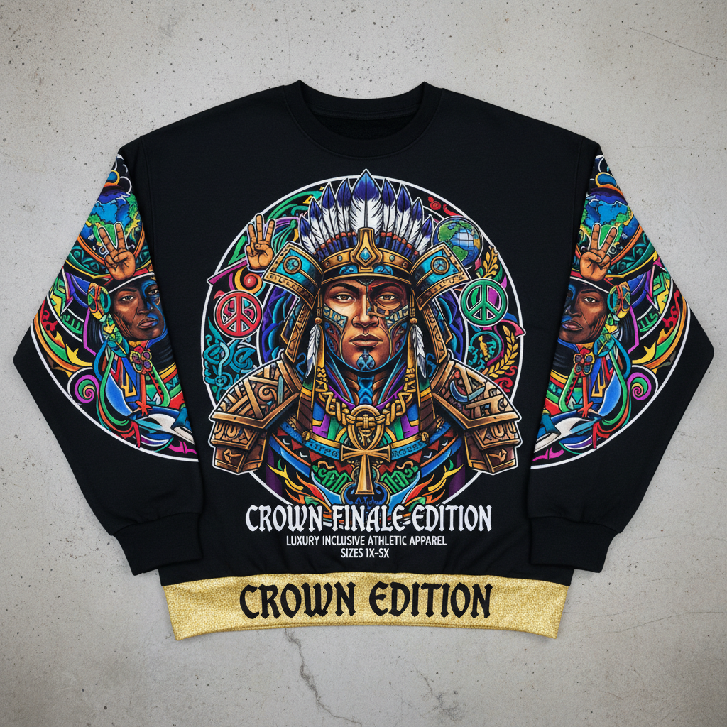 TITAN Plus Men's Global Warrior King Crewneck — Inclusive Crown Finale