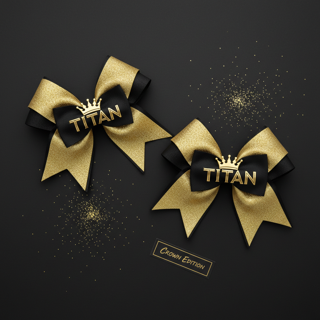 TITAN Crown Edition Cheerleading Hair Bow Set