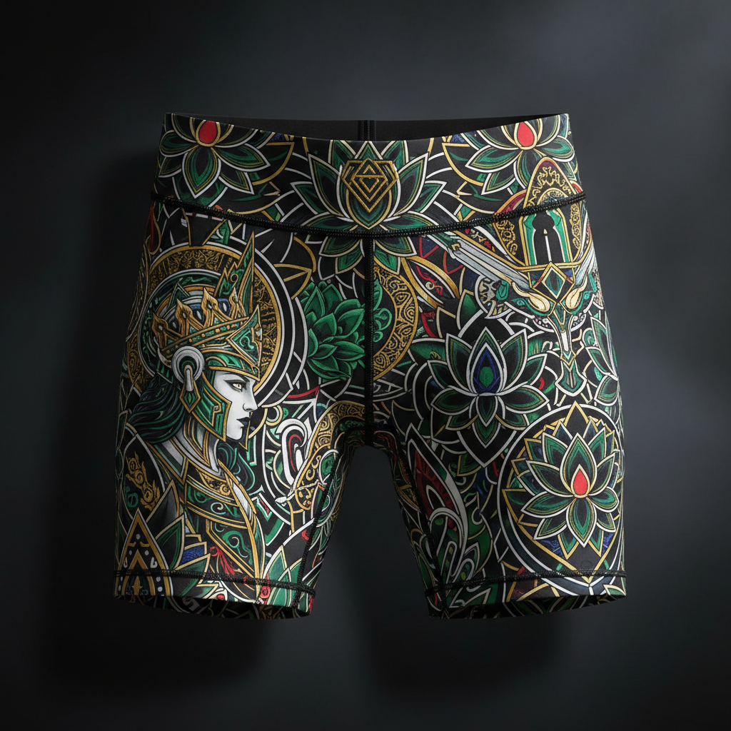 TITAN Women's Compression Shorts Warrior Queen Crown Edition