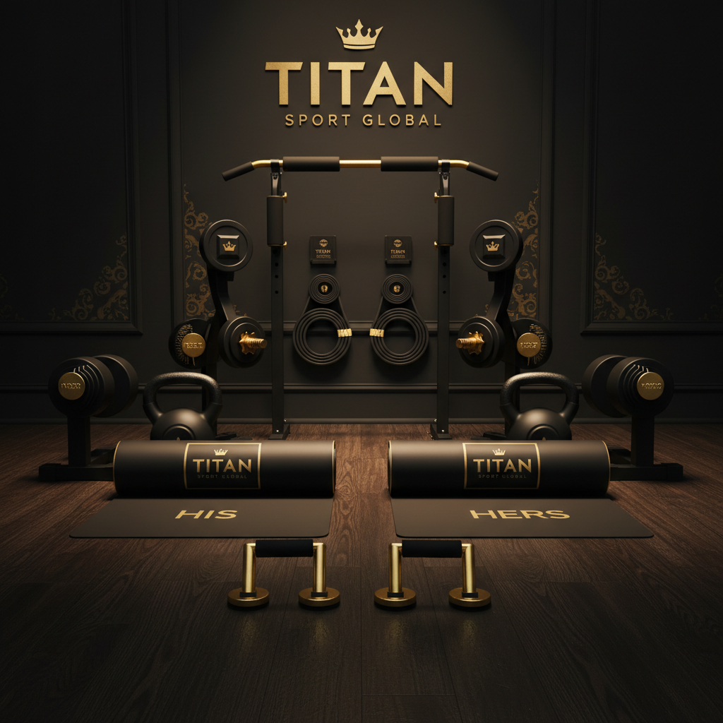 TITAN All-In-One His & Hers Couples Home Gym System Crown Edition