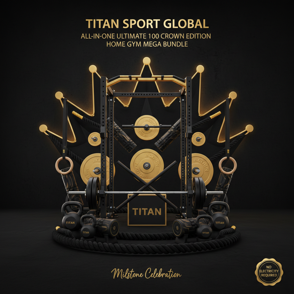 TITAN All-In-One Ultimate 100 Home Gym Mega Bundle Crown Edition