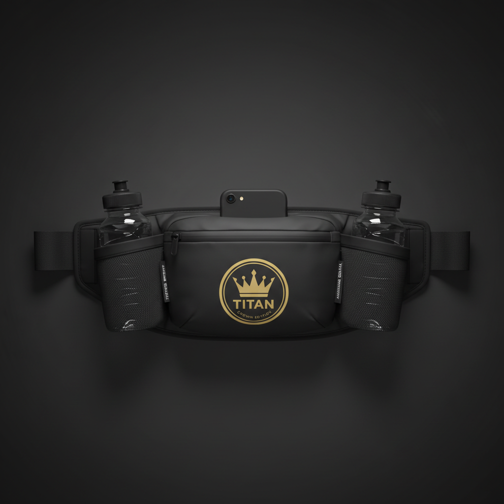 TITAN Hydration Running Belt - 2 Bottle Waist Pack