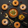 TITAN Nepali Vegan Sel Roti & Spiced Lentil Soup Breakfast