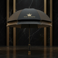 TITAN Golf Umbrella Crown Edition 68-inch matte black gold crown branding double canopy