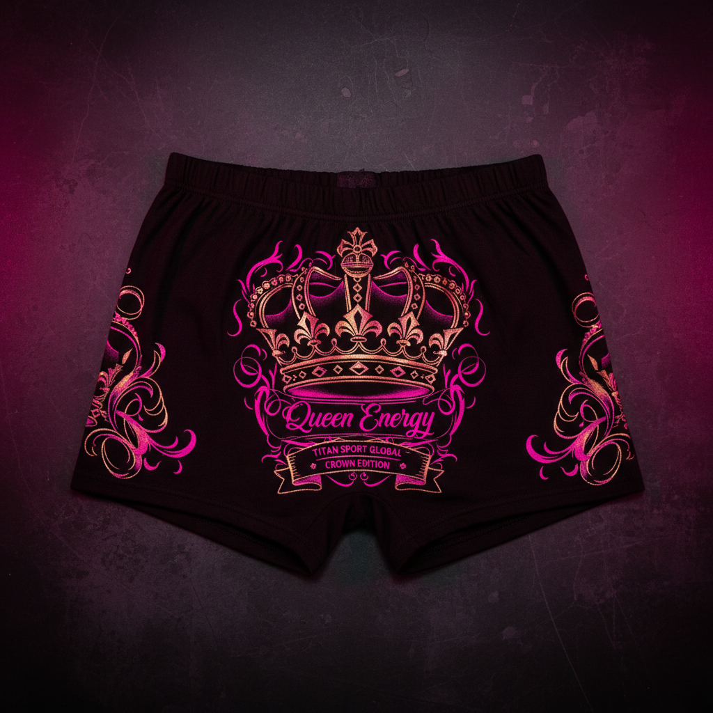 TITAN Women's Cozy Boxer Shorts Crown Edition Hot Pink Gold