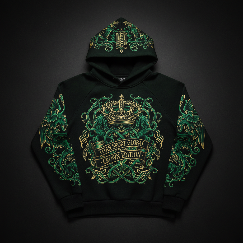 TITAN Women's Crown Edition Lounge Hoodie Emerald Gold