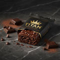 TITAN Vegan Protein Bar Double Chocolate Brownie Crown Edition — 22g protein premium product shot