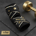 TITAN Crown Edition Rugby Ankle Brace Matte Black Gold