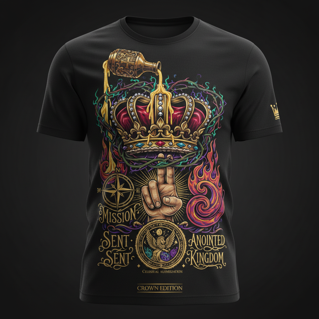 Sent & Anointed Men's Tee — TITAN Crown Edition tattoo artwork