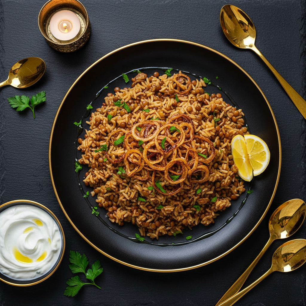 TITAN Lebanese Vegetarian Mujaddara Lentil Rice Lunch