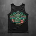TITAN Men's Tropical Crown Tank Top flat lay