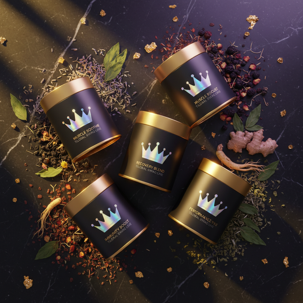 TITAN Crown Edition Recovery Tea Collection SWAG LINE 4-Tin Set