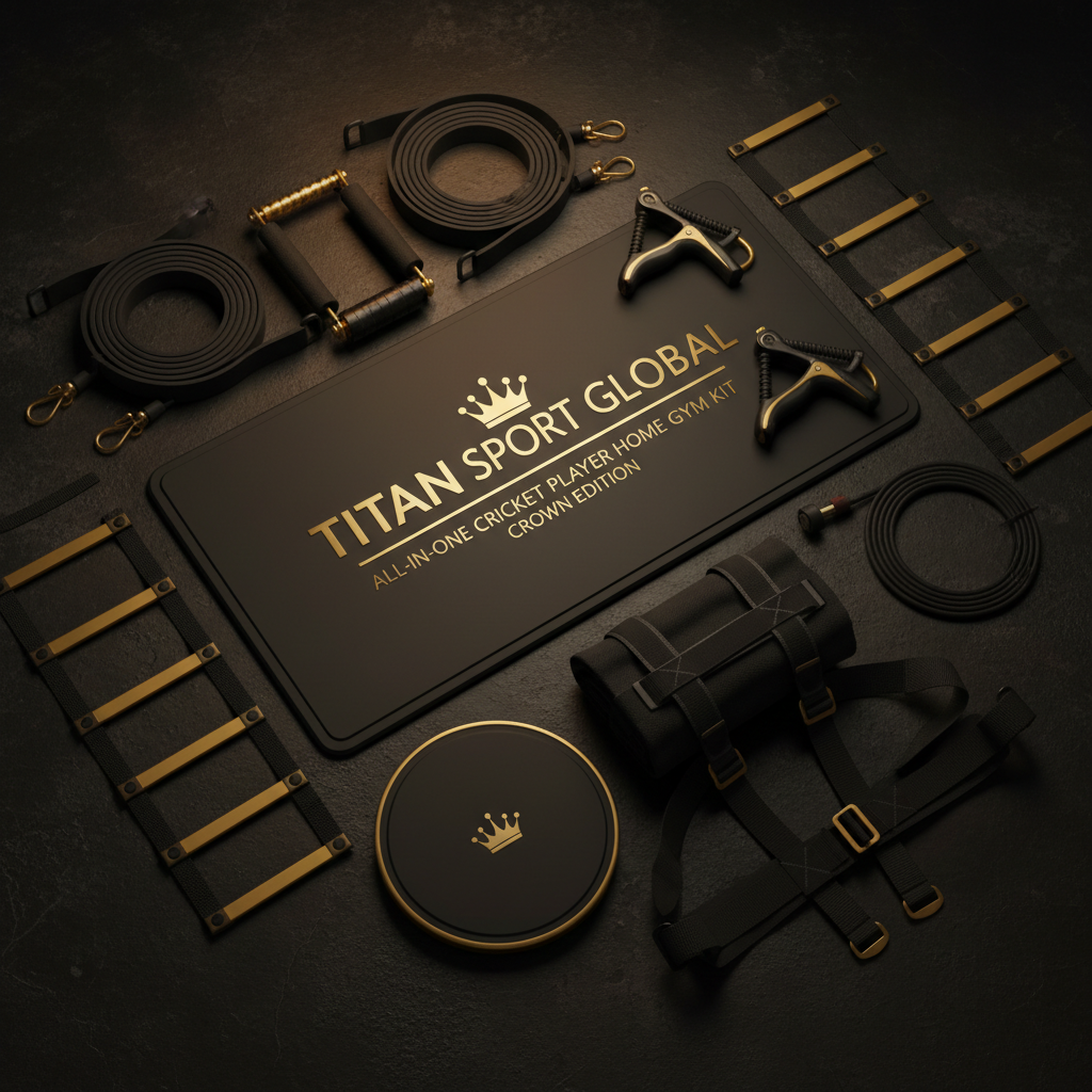 TITAN All-In-One Cricket Player's Home Gym Kit Crown Edition