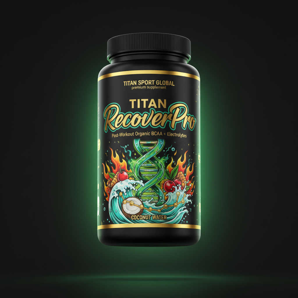 TITAN RecoverPro Post-Workout - Organic BCAA + Electrolytes supplement bottle