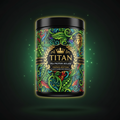 TITAN Pea Protein Isolate - Crown Edition tattoo-style artwork