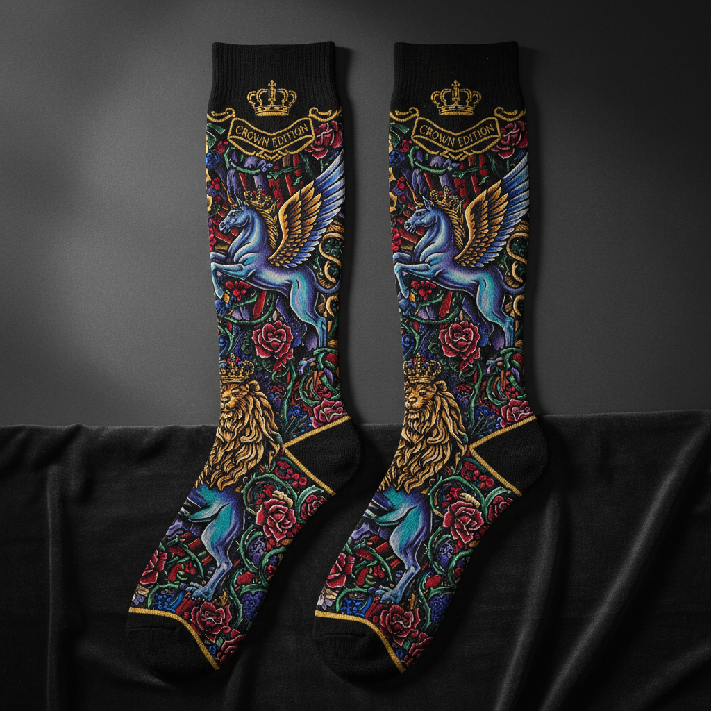 TITAN Crown Edition Tattoo Art Equestrian Riding Socks