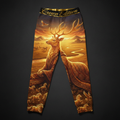 TITAN Scythian Amazon Deer Women's Lounge Pants Crown Edition — deer in Scythian Amazon robes anime art on matte black