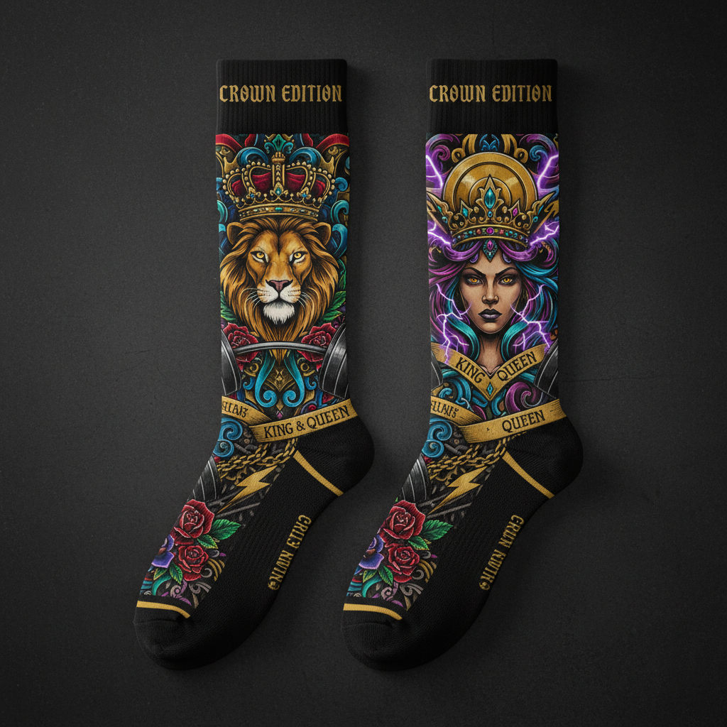 TITAN Crown Edition Tattoo Art Deadlift & CrossFit Socks
