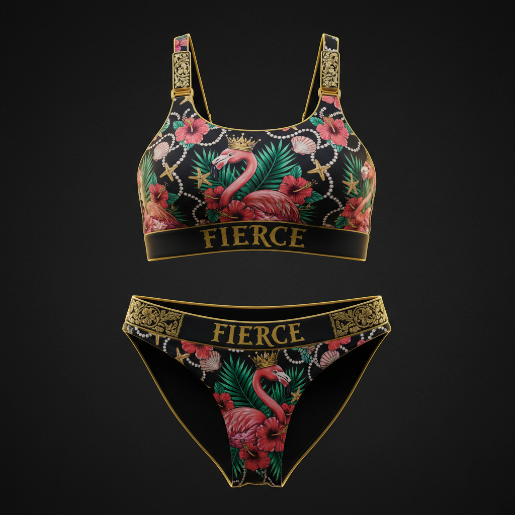 TITAN Women's Bikini Top - Fierce Beach Queen Crown Edition Design