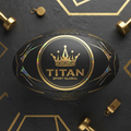 TITAN Crown Edition Rugby Ball Matte Black Gold