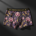 TITAN Crown Edition Women's Cozy Boxer Shorts — Lotus Empress Tattoo Art