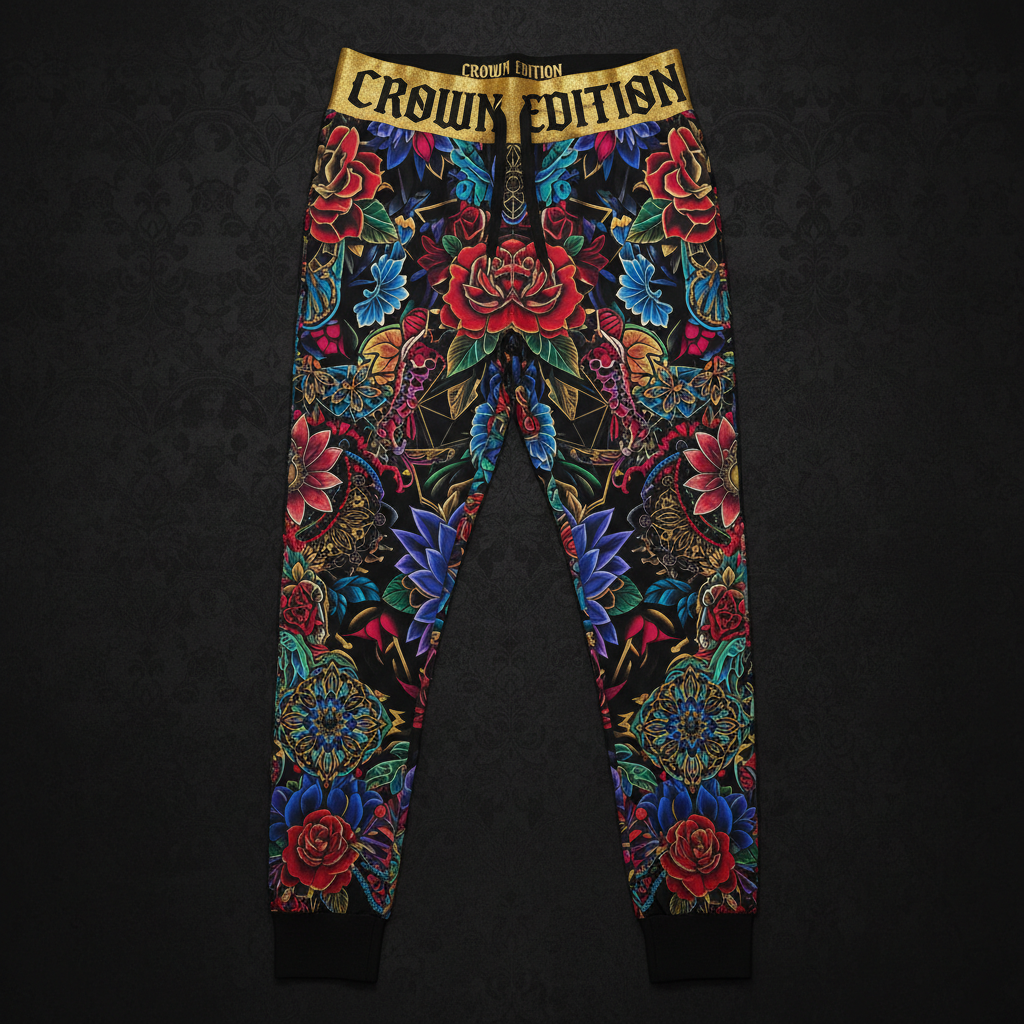 TITAN Crown Edition Tattoo Art High-Waist Joggers Women's Athletic Bottoms