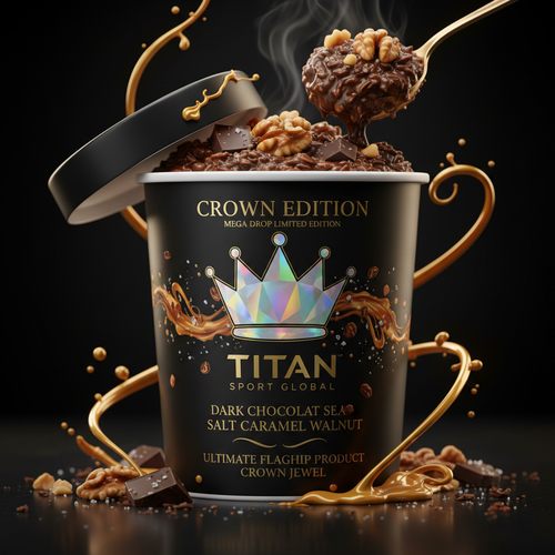 Crown Edition Dark Chocolate Sea Salt Caramel Walnut Oatmeal Cup