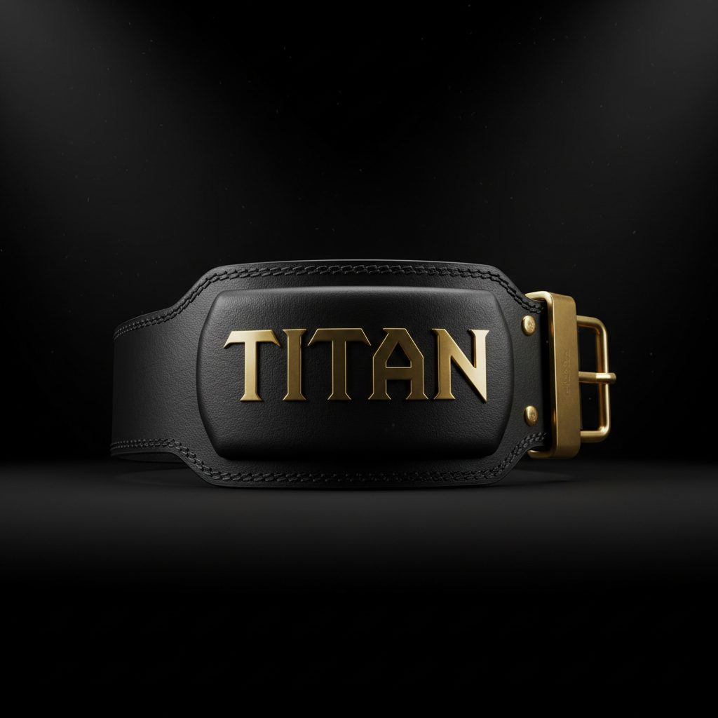 TITAN Lifting Belt - 4 Inch Leather Powerlifting Belt