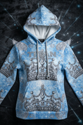 TITAN Women's Diamond Ice Crown Hoodie flat lay Frost SWAG Edition