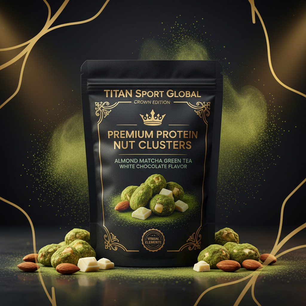 Crown High-Protein Matcha White Chocolate Almond Clusters