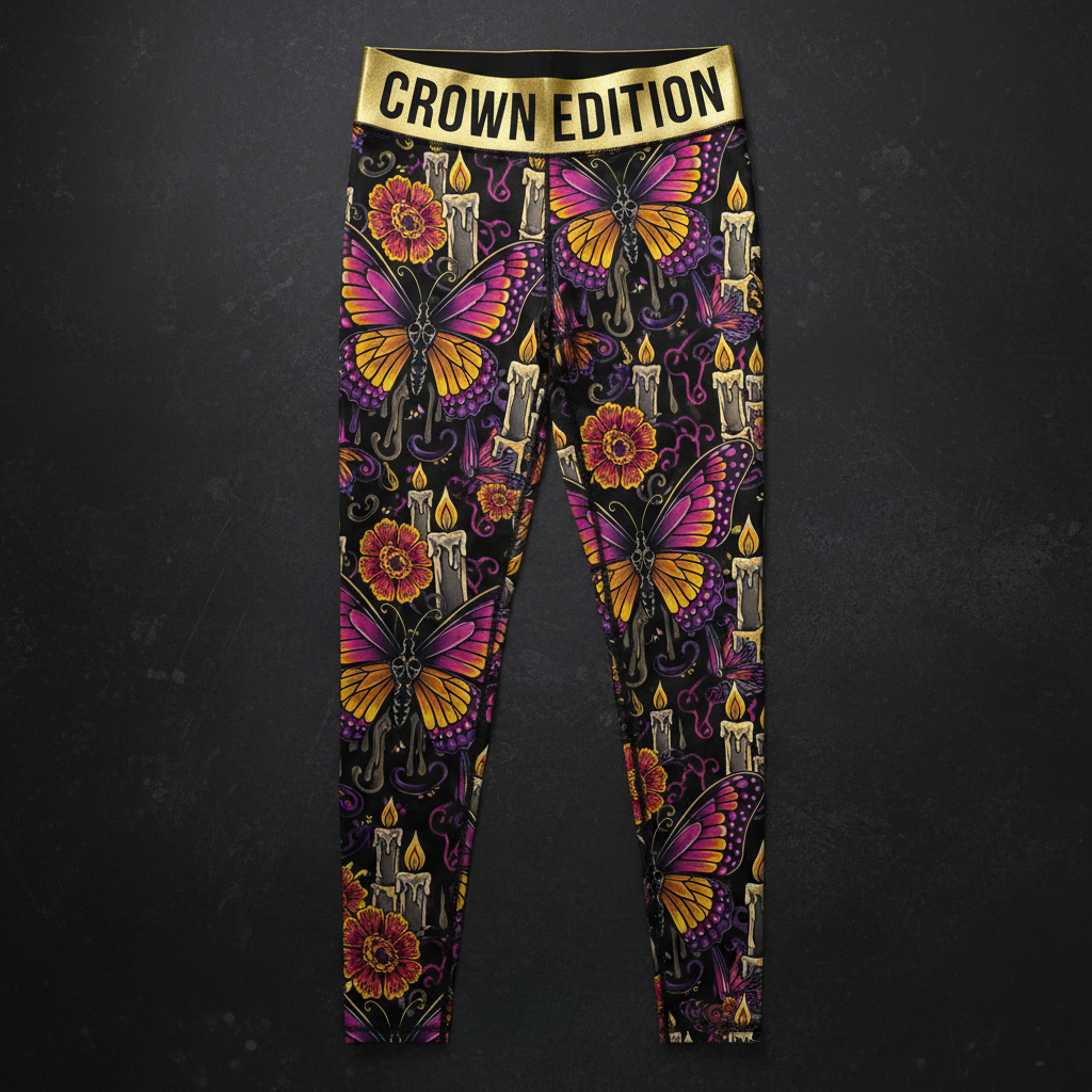 TITAN Crown Edition Tattoo Art Dia de los Muertos Leggings Women's Athletic Bottoms