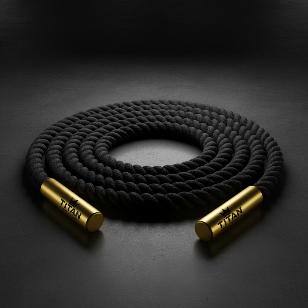 TITAN Crown Edition Battle Rope matte black gold