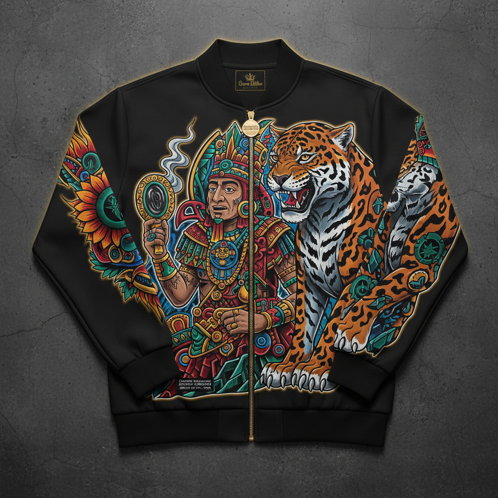 TITAN Plus Men's Tezcatlipoca Smoking Mirror Zip Jacket — Inclusive Crown Edition