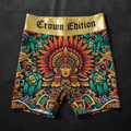 TITAN Crown Edition Tattoo Art Aztec Sun Warrior Biker Shorts Women's Athletic Bottoms