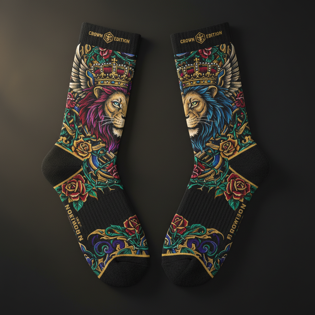 TITAN Crown Edition Tattoo Art Trail Running Socks