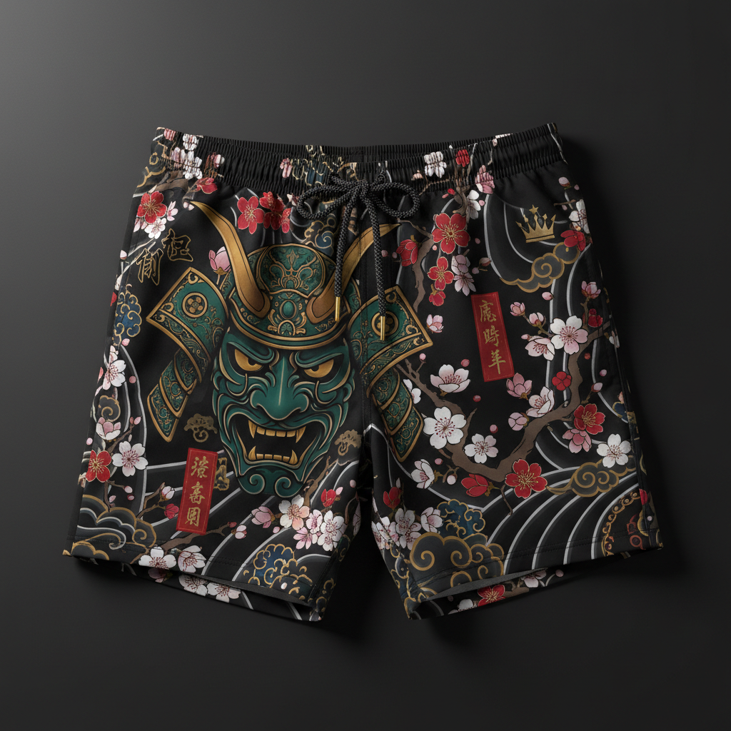 TITAN Men's Swim Trunks Samurai King Crown Edition