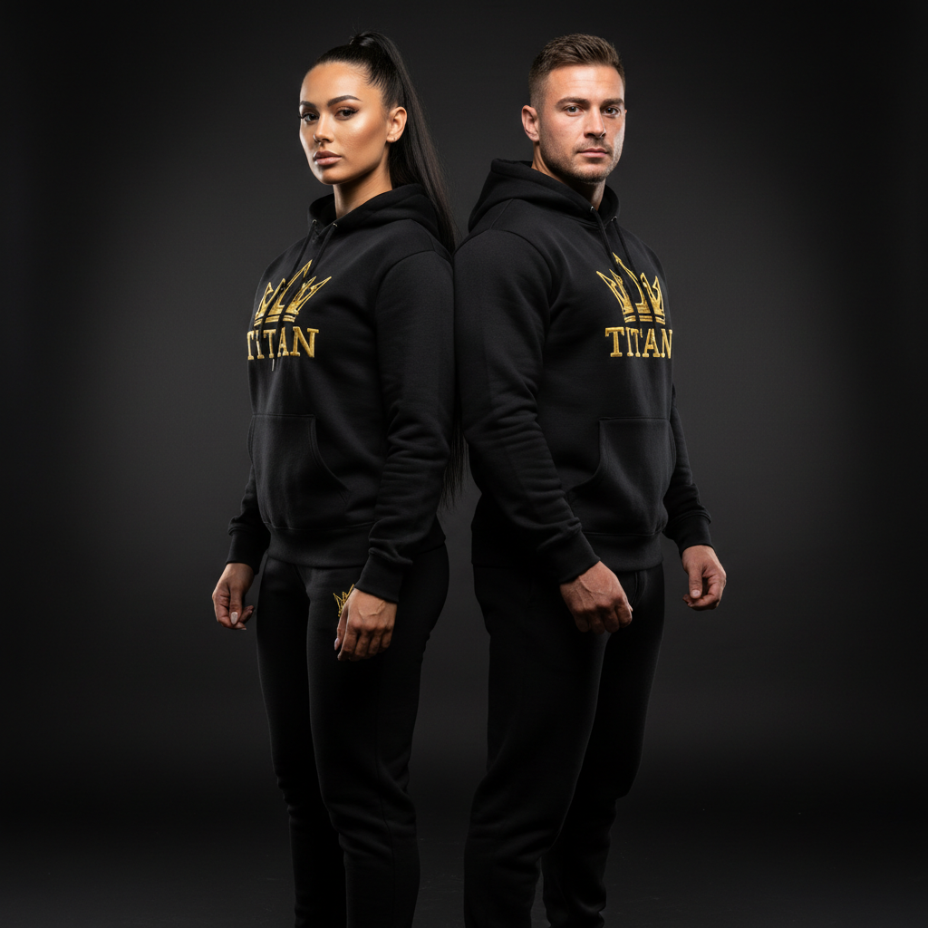 TITAN HIS & HER Matching Crown Hoodie Set