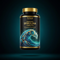 TITAN Organic Spirulina Tablets - Complete Superfood supplement bottle