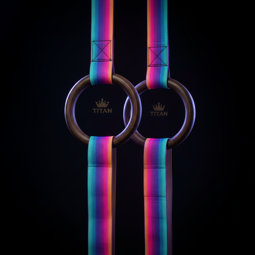 TITAN Gymnastic Rings — Rainbow Crown