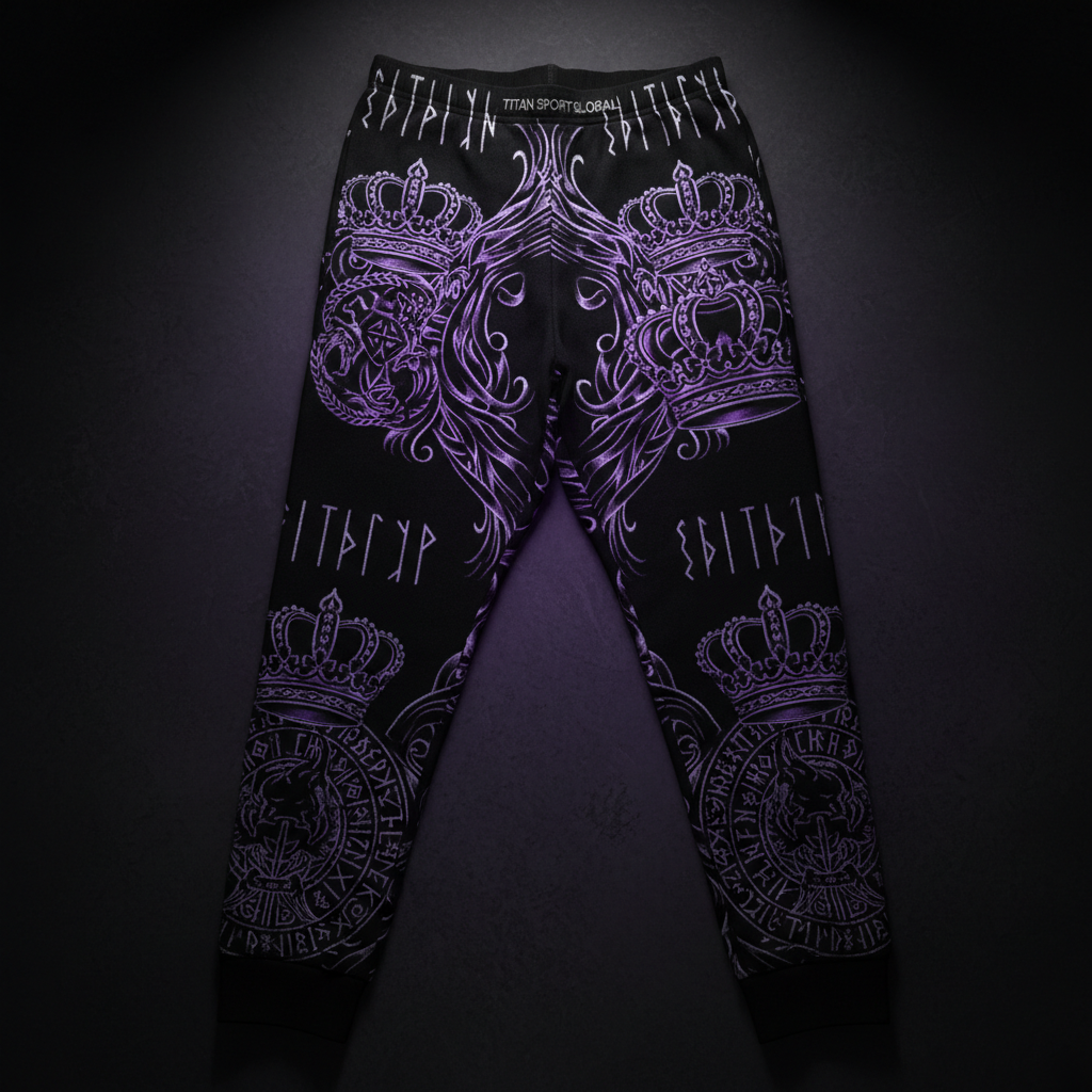 TITAN Men's Crown Edition Lounge Pants Electric Purple Silver