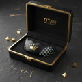 TITAN Crown Edition Rugby Mouthguard Matte Black Gold